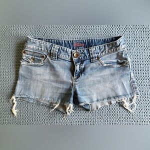 Billabong Blue Jean Shorts Distressed Casual Style